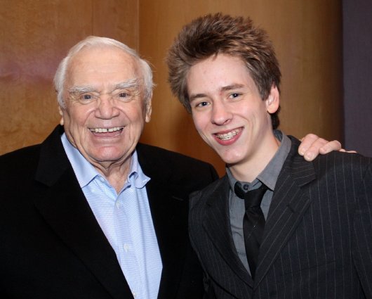 Ernest Borgnine with Ciaran Brown