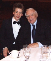 Ciaran Brown with Ernest Borgnine at the Autographica Gala Dinner