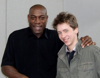 Frank Bruno with Ciaran Brown at 'Sportsmania' held at Milton Keynes in  May 2008