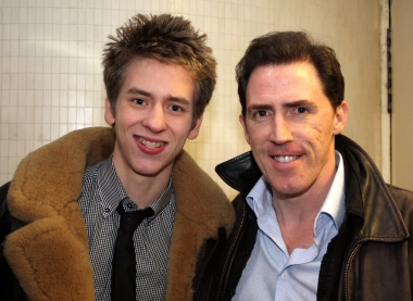 Ciaran Brown with  Rob Brydon 