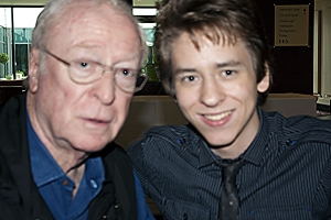 Michael Caine with Ciaran Brown