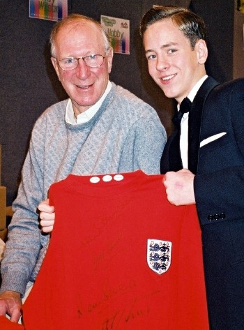 Ciaran Brown with Jack Charlton