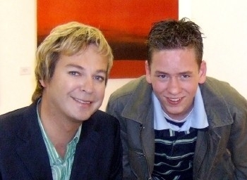 Ciaran Brown with Julian Clary