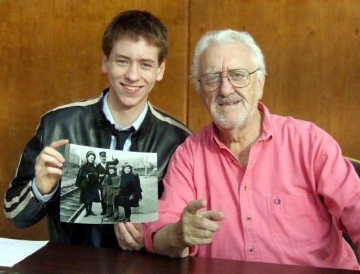 Bernard Cribbins with Ciaran Brown