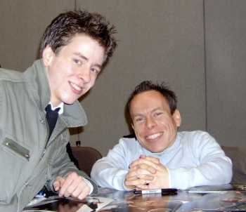 Warwick Davis with Ciaran Brown