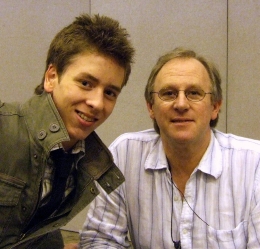 Peter Davison with Ciaran Brown in 2008