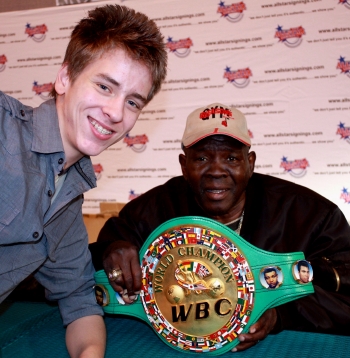 Emile Griffith with Ciaran Brown