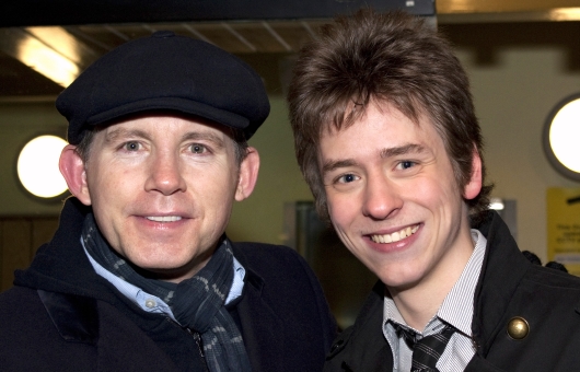 Lee Evans with Ciaran Brown