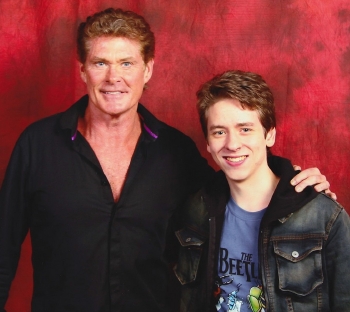 David Hasselhoff with Ciaran Brown