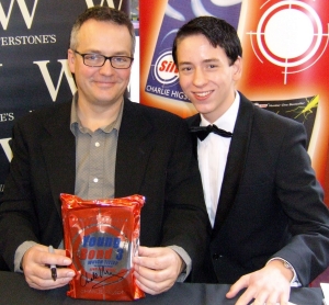 Ciaran Brown with Charlie Higson at the 'Double Or Die' Launch