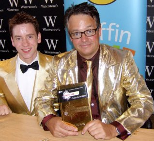 Ciaran Brown with Charlie Higson at Waterstones in Piccadilly in September 2007