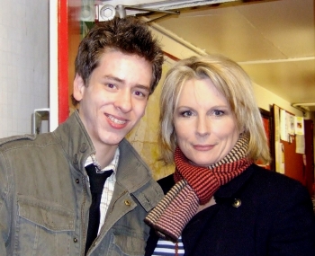 Jennifer Saunders with Ciaran Brown