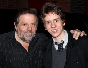 Jethro with Ciaran Brown after the show at Mansfield in September 2009