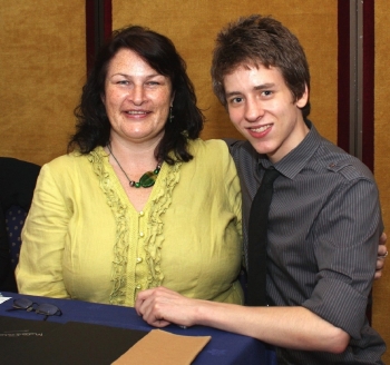 Julie T. Wallace with Ciaran Brown