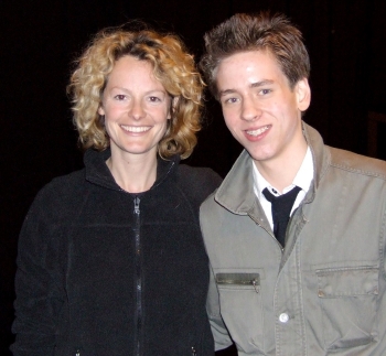 Kate Humble with Ciaran Brown