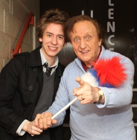Ciaran Brown with Ken Dodd after 'The Christmas Happiness Show' in Nottingham 2009