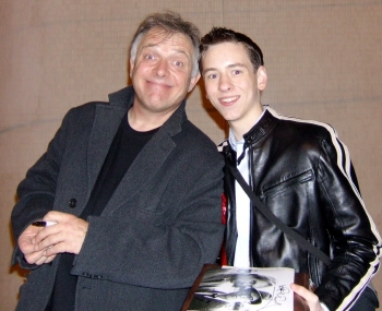 Ciaran Brown with Rik Mayall