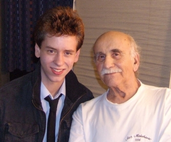 Ciaran Brown with Warren Mitchell