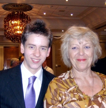 Ciaran Brown with Margaret Nolan