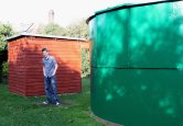 Sir Patrick Moore's two observatories in his garden at Farthings