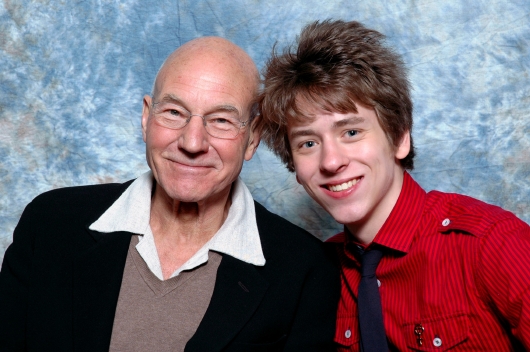 Patrick Stewart with Ciaran Brown