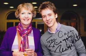 Penelope Keith has signed this photograph of her with Ciaran Brown