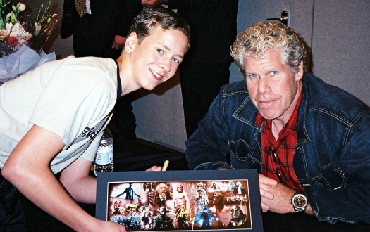 Ciaran Brown with Ron Perlman