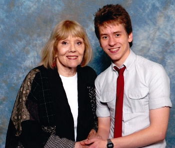 Dame Diana Rigg with Ciaran Brown