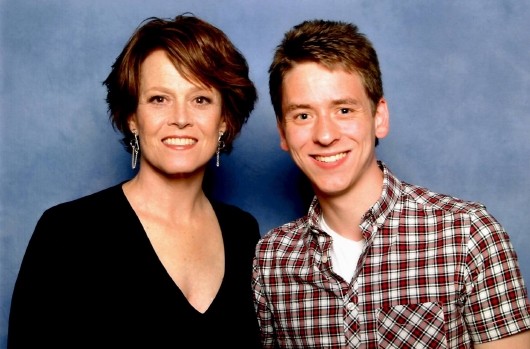 Sigourney Weaver with Ciaran Brown