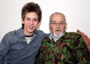 Ciaran Brown with Alan Sillitoe, in Leicestershire May 2009