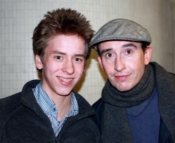 Steve Coogan with Ciaran Brown