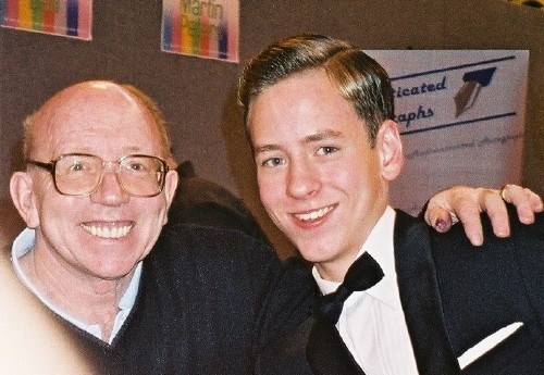 Ciaran Brown with Nobby Stiles