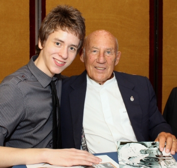 Ciaran Brown with Sir Stirling Moss 