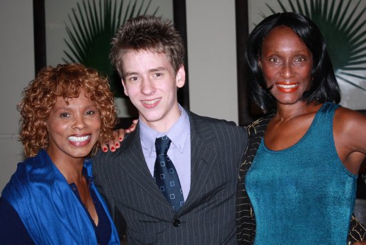 Ciaran Brown with Trina Parks and Gloria Hendry at Autographica in London, October 2008