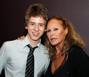 Ciaran Brown with Ursula Andress at the Hilton Metropole Hotel in Birmingham, September 2009