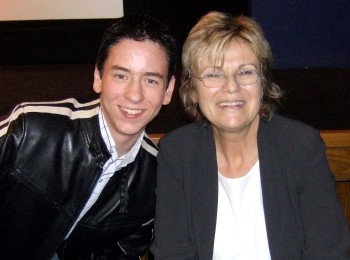 Ciaran Brown with Julie Walters