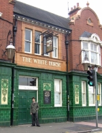 Ciaran Brown outside 'The White Horse' in Radford, Nottingham