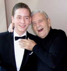 Ciaran Brown with Sir Norman Wisdom in June 2006