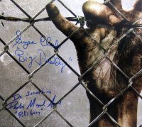 Eugene Clark & Pedro Miguel Arce signatures on 'Land of the Dead' poster