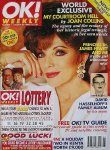 Joan Collins on the cover of 'OK!' magazine (March 1996)