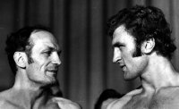 Henry Cooper and Joe Bugner before their fight in 1971