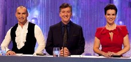 Robin Cousins with Louie Spence & Katarina Witt - judges for 'Dancing on Ice' 2012