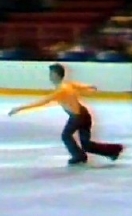 Robin Cousins skating his short programme in the 1980 Winter Olympics at Lake Placid