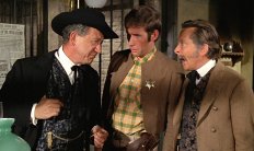 Sid James, Kenneth Williams & Jim Dale in 'Carry On Cowboy' (1965)