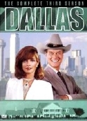 Linda Gray & Larry Hagman on the DVD cover of the third series of 'Dallas'