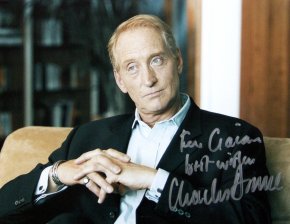 Signed photograph of Charles Dance as John Bosload in 'Swimming Pool'