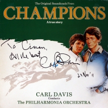 Soundtrack LP for 'Champions', signed by Carl Davis 