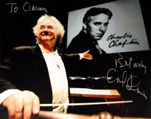  Signed photo of Carl Davis after the screening of the Charlie Chaplin Mutual films at the Cadogan Hall