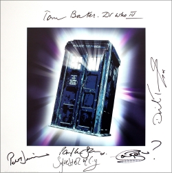 Tardis print signed by David Tennant (also Tom Baker, Peter Davison, Paul McGann, Sylvester McCoy and Colin Baker)