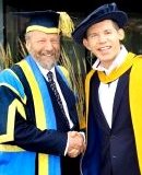 Lee Evans receives an Honorary Doctorate from Anglia Ruskin University